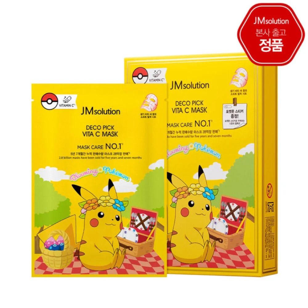 Jm Solution X Pokemon Deko Pick Vita C Mask 10pcs/Box (Limited)