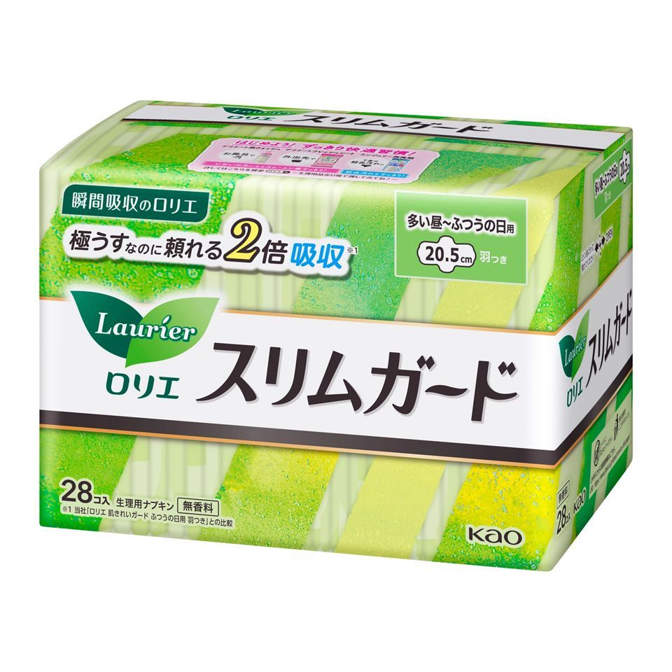 Kao Laurier Sanitary Napkin Speed+ Slim Guard w/ Wing 28pcs
