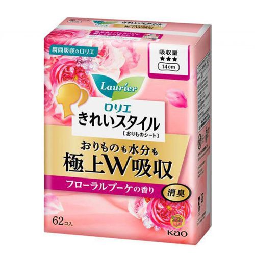Kao Laurier Super Absorbent Pads Antibacterial Deodorant 62pcs