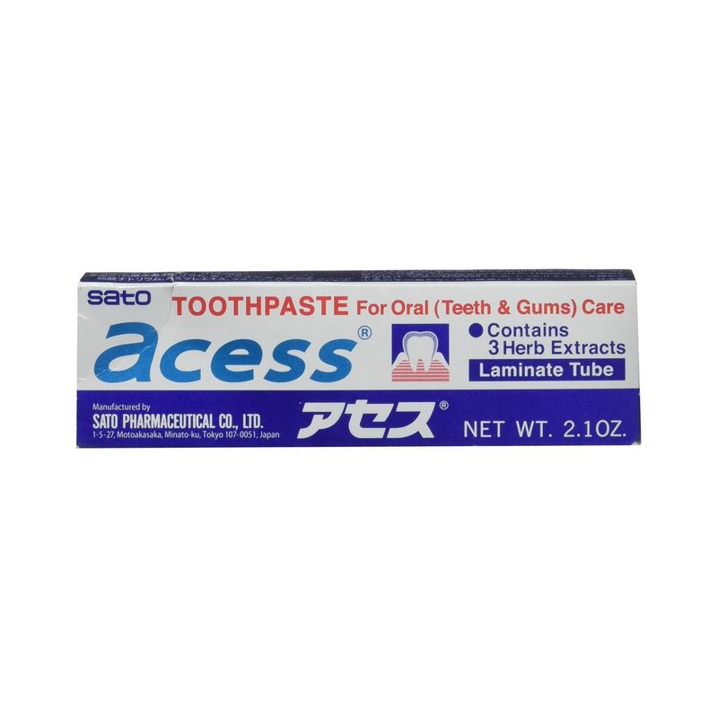Sato Pharmaceutical Acess Toothpaste Small Size 2.1oz
