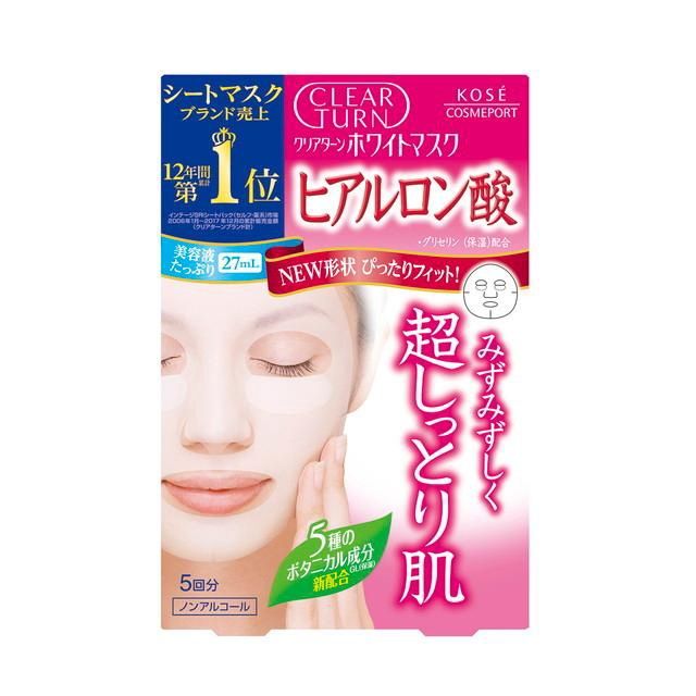 Kose Clear Turn Face Mask - Hyaluronic Acid 5pcs/Box