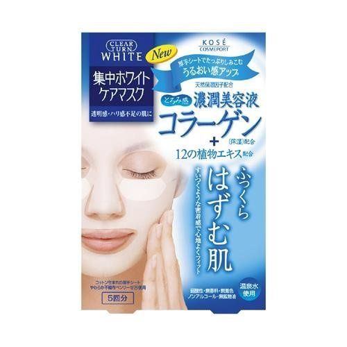 Kose Clear Turn Face Mask - Collagen 5pcs/Box