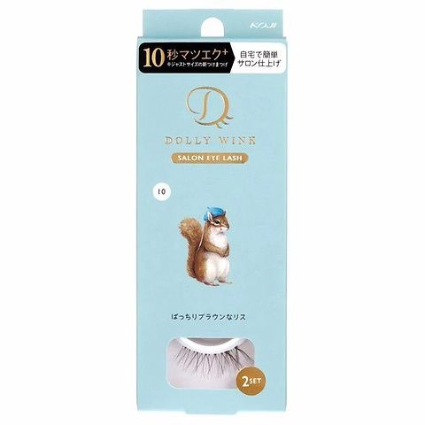 Koji Dolly Wink Salon Eye Lash No.10 Perfect Brown Squirrel Look