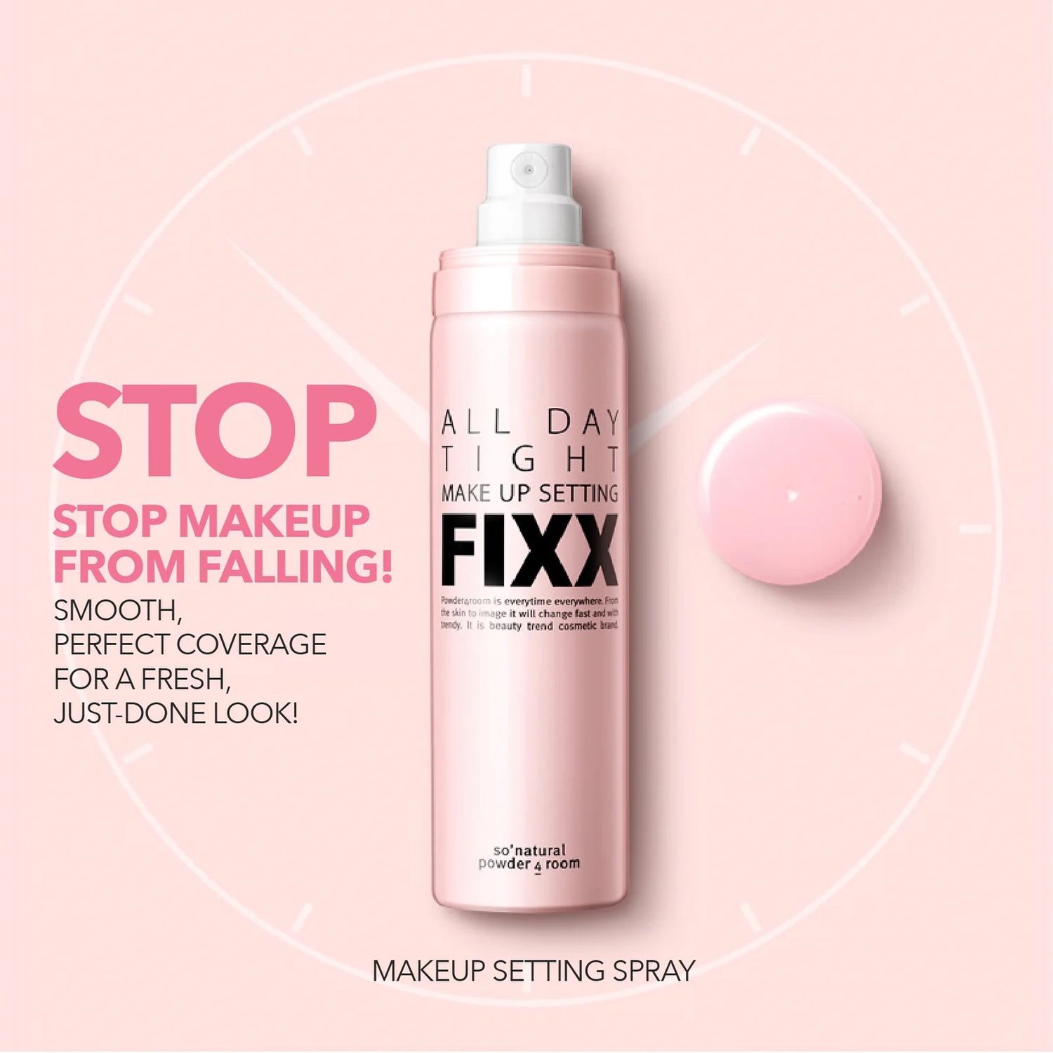 So Natural Fixx All Day Tight Make Up Setting Fixer Mist Type 75ml