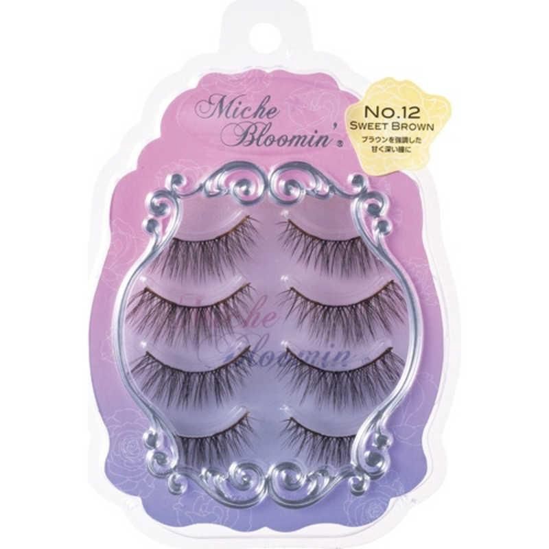 Miche Bloomin&#39; False Eyelashes 3D Style No.12 Sweet Brown