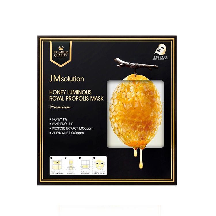 JM Solution Honey Luminous Royal Propolis Mask Premium 5pcs/Box