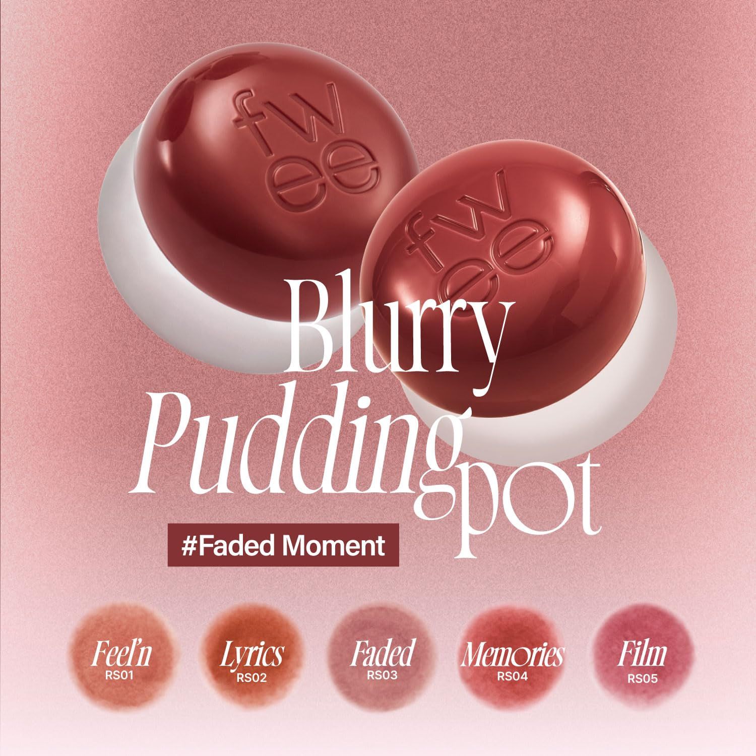 Fwee Lip &amp; Cheek Blurry Pudding Pot RS03 Faded 5g (Keyring)