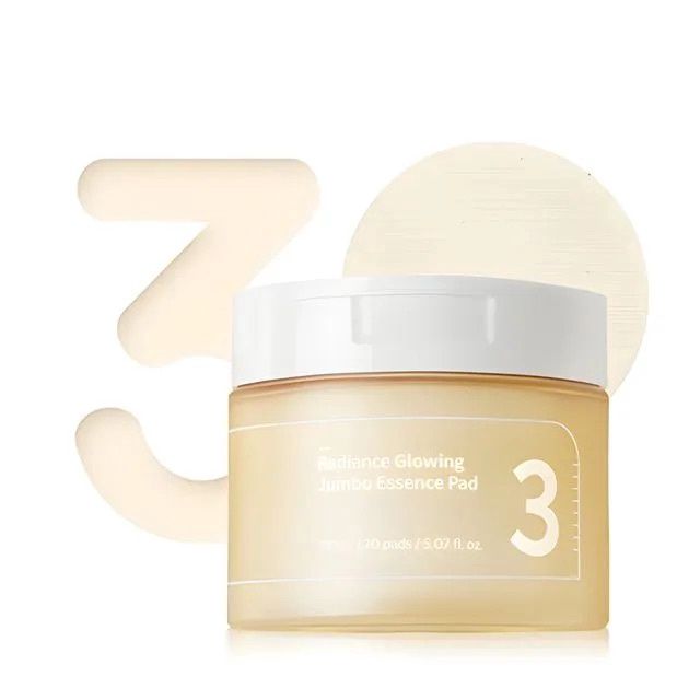 Numbuzin No.3 Radiance Glowing Jumbo Essence Pad 70pcs