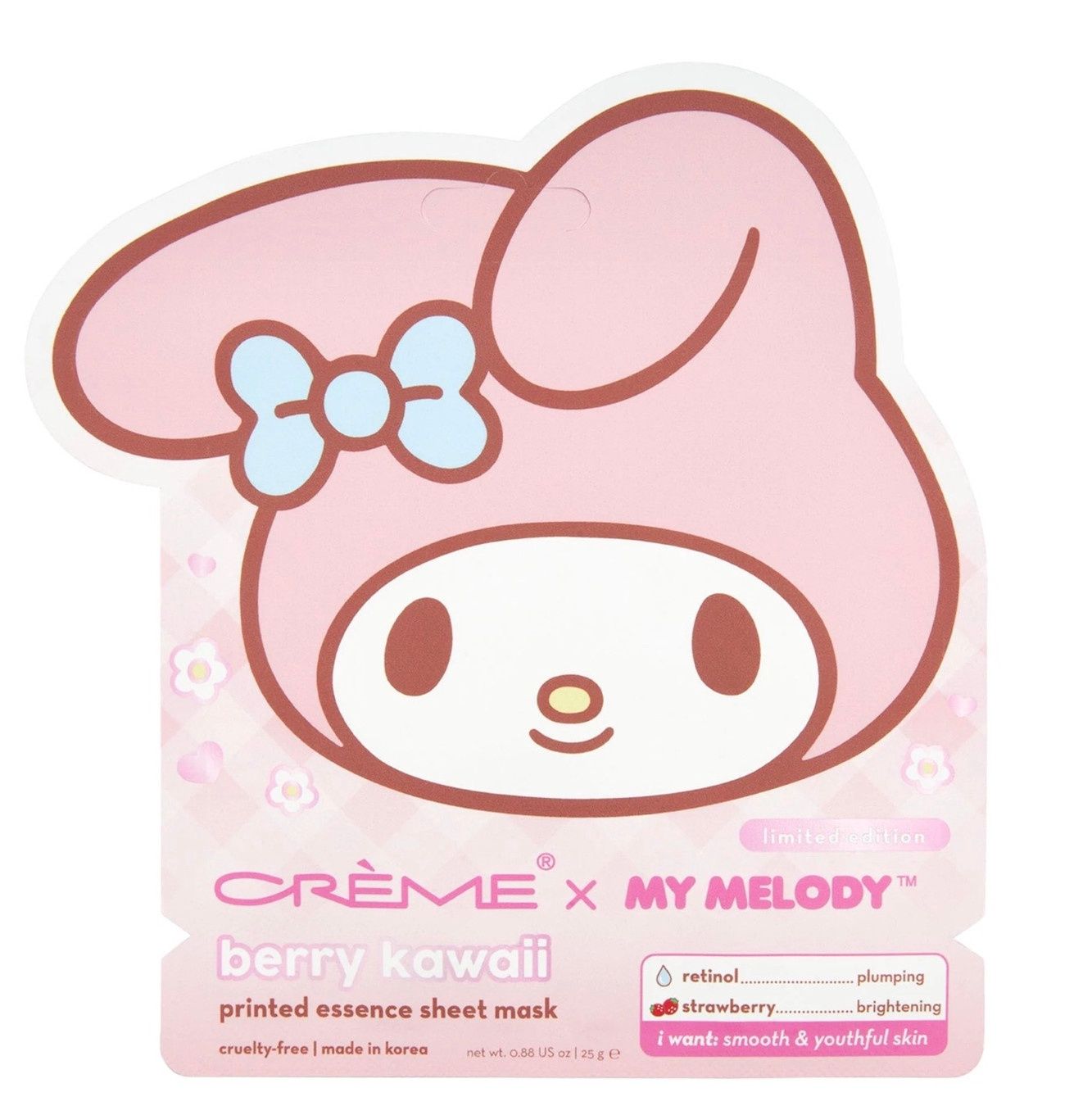 TCS Sanrio My Melody Printed Essence Sheet Mask (Berry Kawaii)