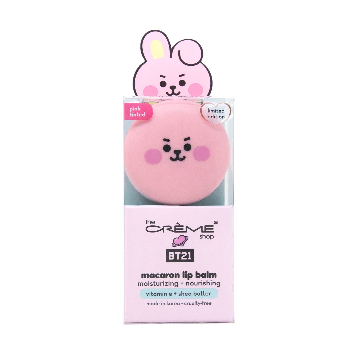 TCS BT21 Baby Macaron Lip Balm COOKY (White Peach)