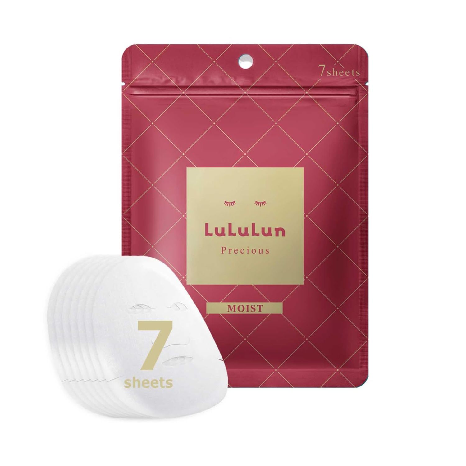 Lululun Face Mask Premium Precious Red 7 Sheets