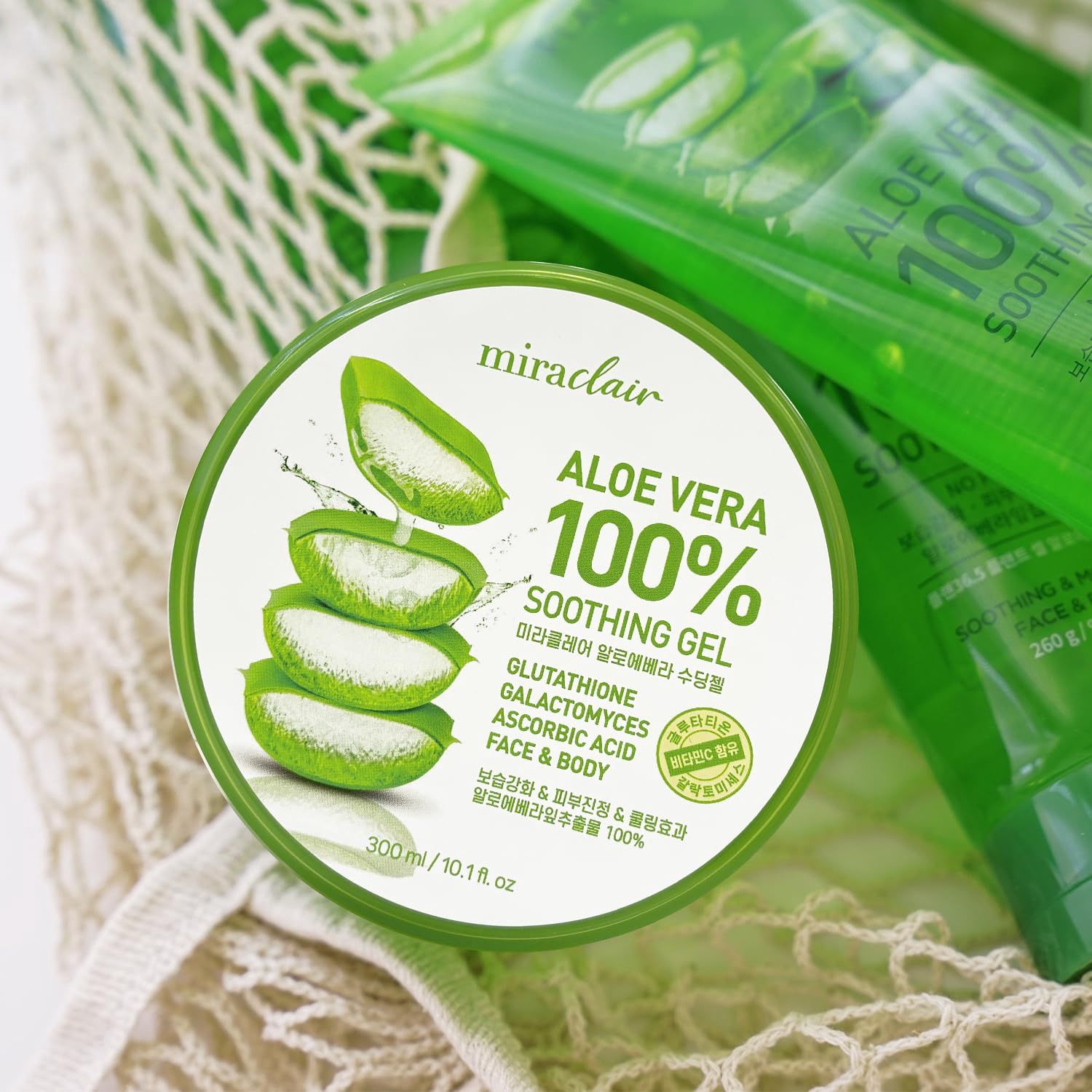 Miraclair 100% Aloe Vera Soothing Gel Jar 300ml