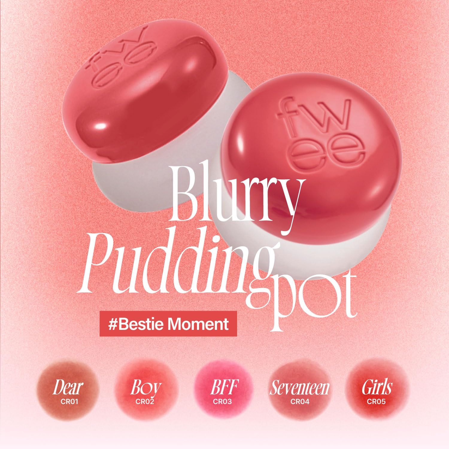 Fwee Lip &amp; Cheek Blurry Pudding Pot CR04 Seventeen 5g