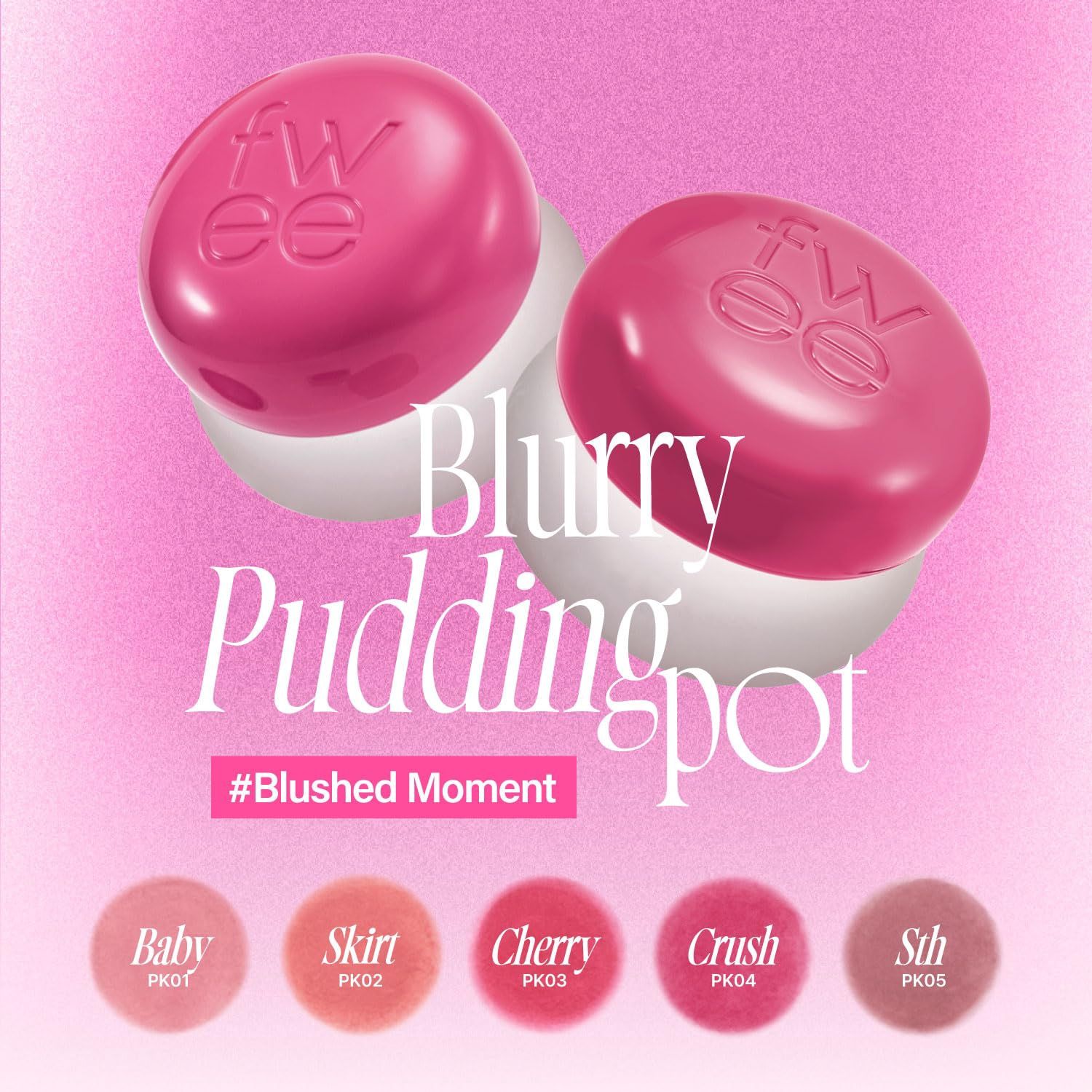 Fwee Lip &amp; Cheek Blurry Pudding Pot PK03 Cherry 5g