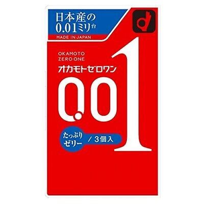 Okamoto 0.01 Extra lubricated Condom Regular size 3pcs