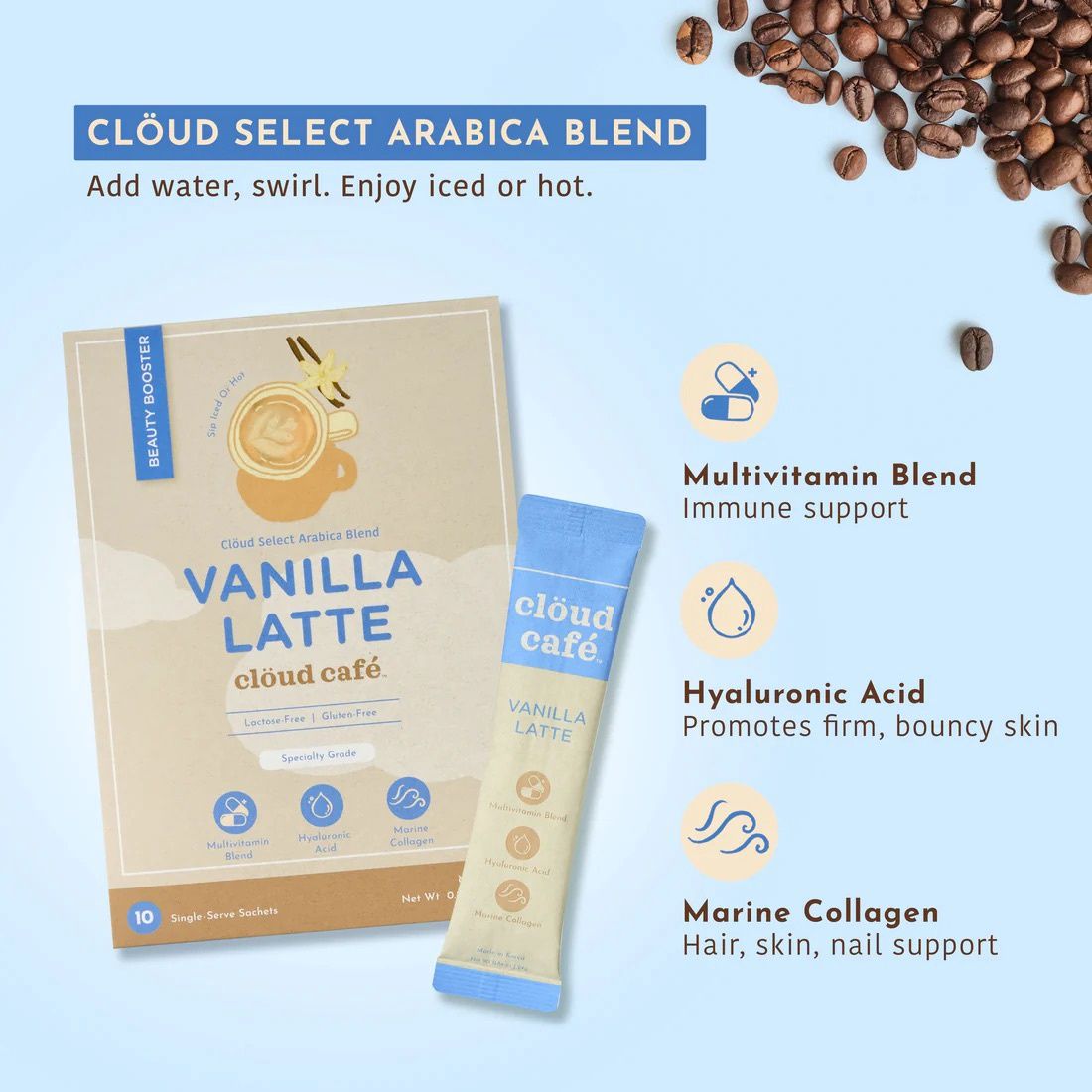 Cloud Cafe Vanilla Latte 10packs