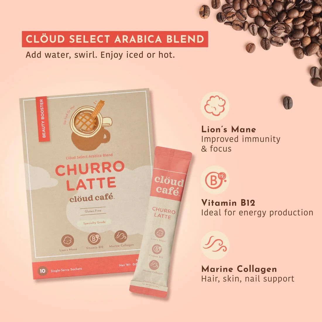 Cloud Cafe Churro Latte 10packs