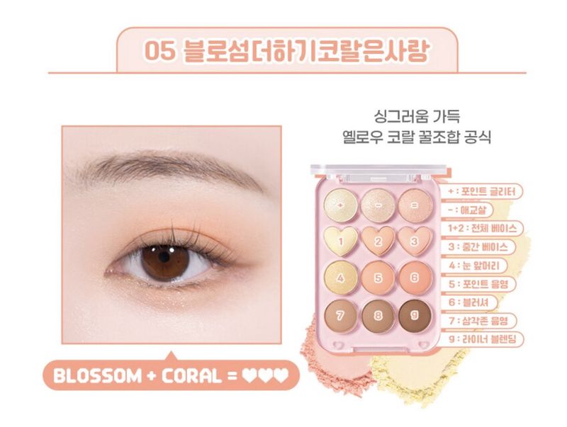 Colorgram Pin Point Eyeshadow Palette #05 Blossom Coral Love