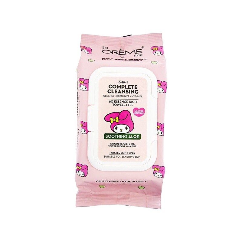 TCS Sanrio My Melody Cleansing Towelettes 60pcs (Soothing Aloe)