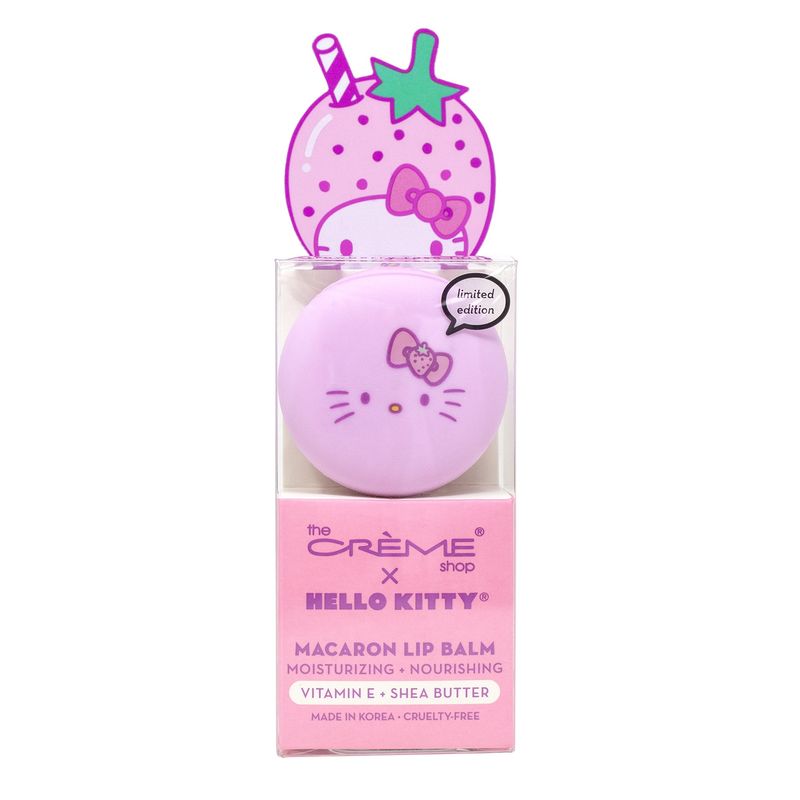 TCS Hello Kitty Macaron Lip Balm (Strawberry Rose Latte)