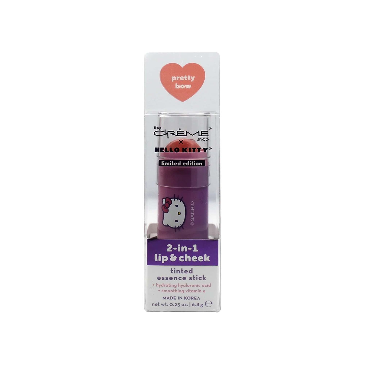 TCS Sanrio Hello Kitty Purple 2-IN-1 Lip &amp; Cheek Tinted Essence Stick (Pretty Bow)