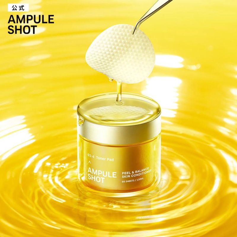 Ampule Shot Peel &amp; Balance Skin Conditioner Toner Pad 60pcs