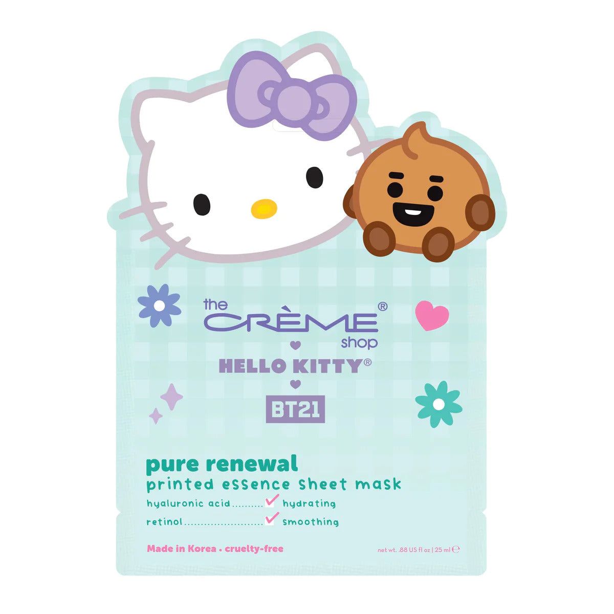 TCS Sanrio Hello Kitty X BT21 Dream Team Printed Essence Sheet Mask Shooky