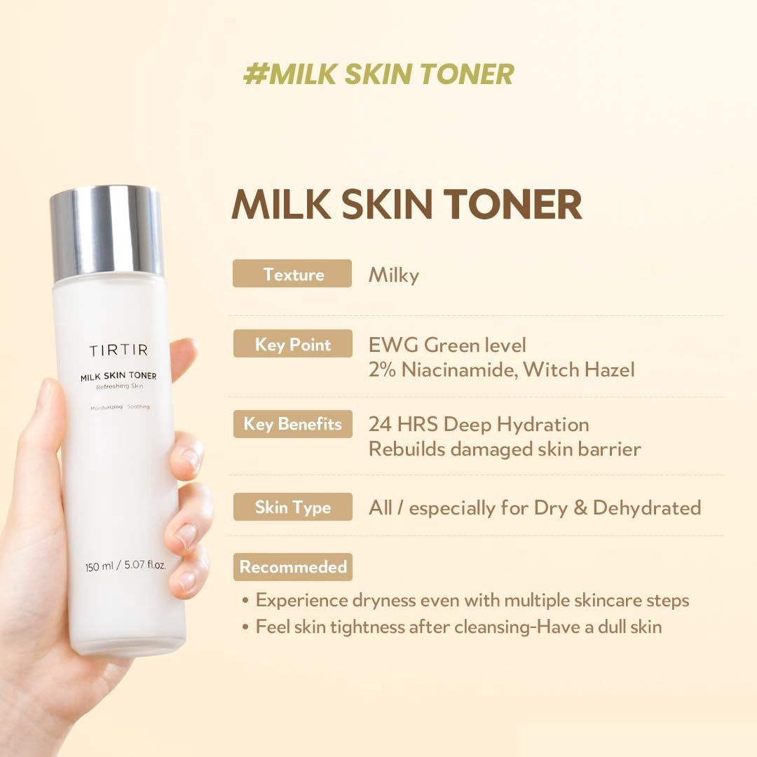 TIRTIR Milk Skin Toner 150ml (Light)