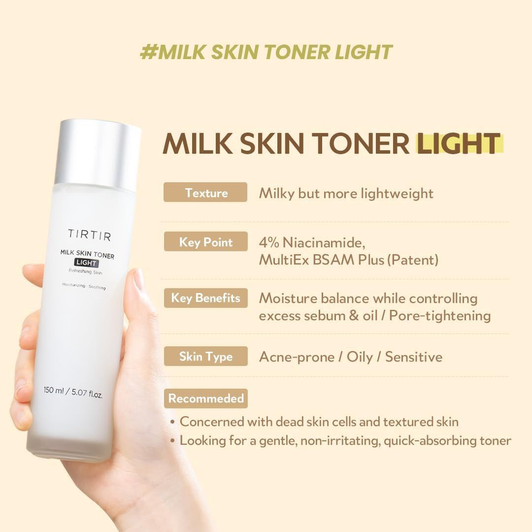 TIRTIR Milk Skin Toner 150ml (Light)