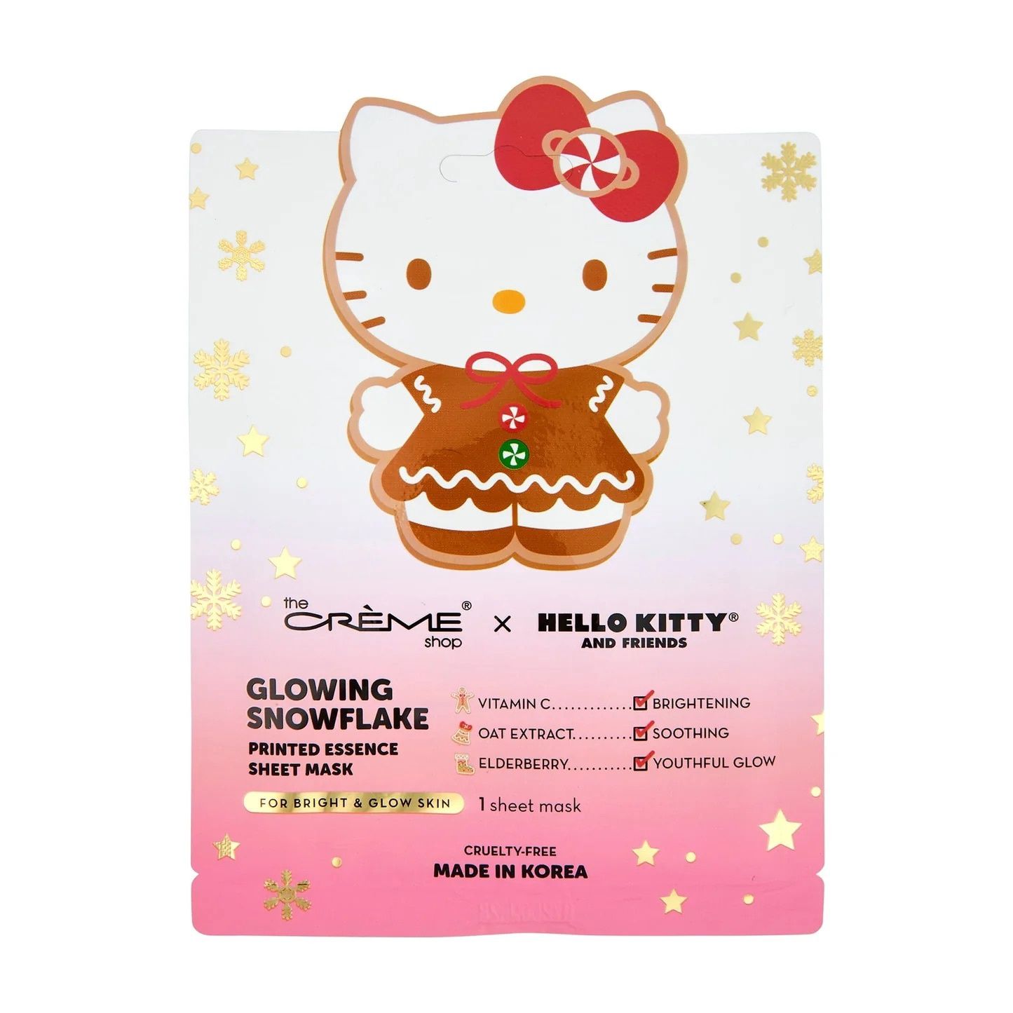 TCS Sanrio Hello Kitty Glowing Snowflake Sheet Mask Limited