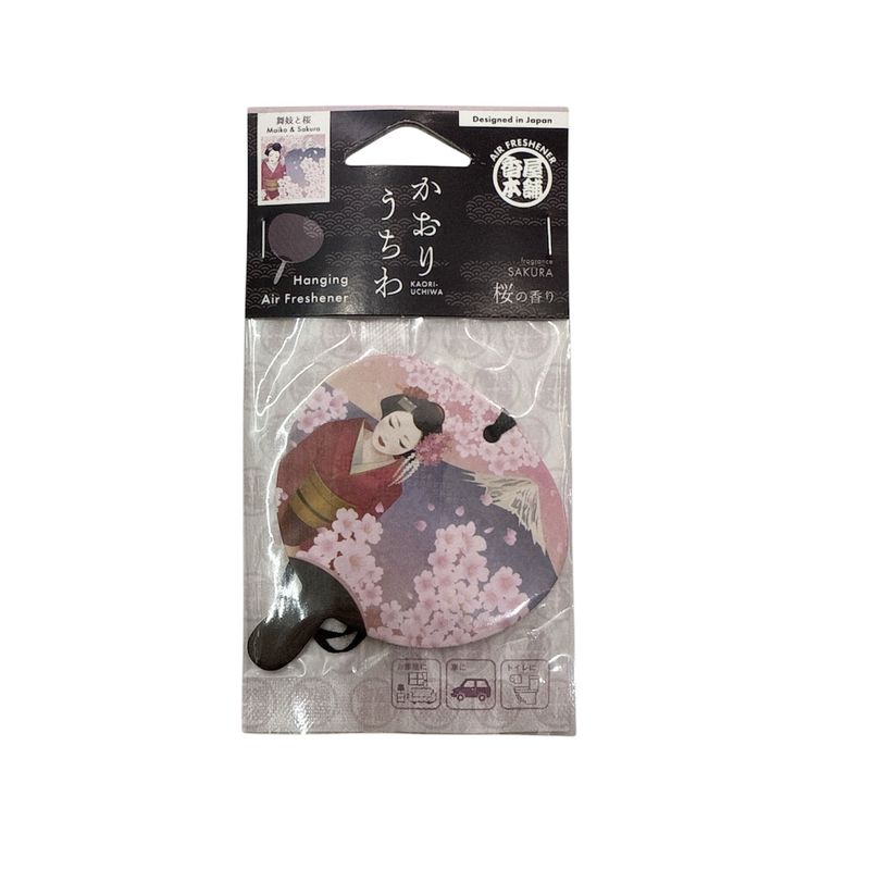 Kaori-Uchiwa Paper Air Freshener (Maiko X Sakura)