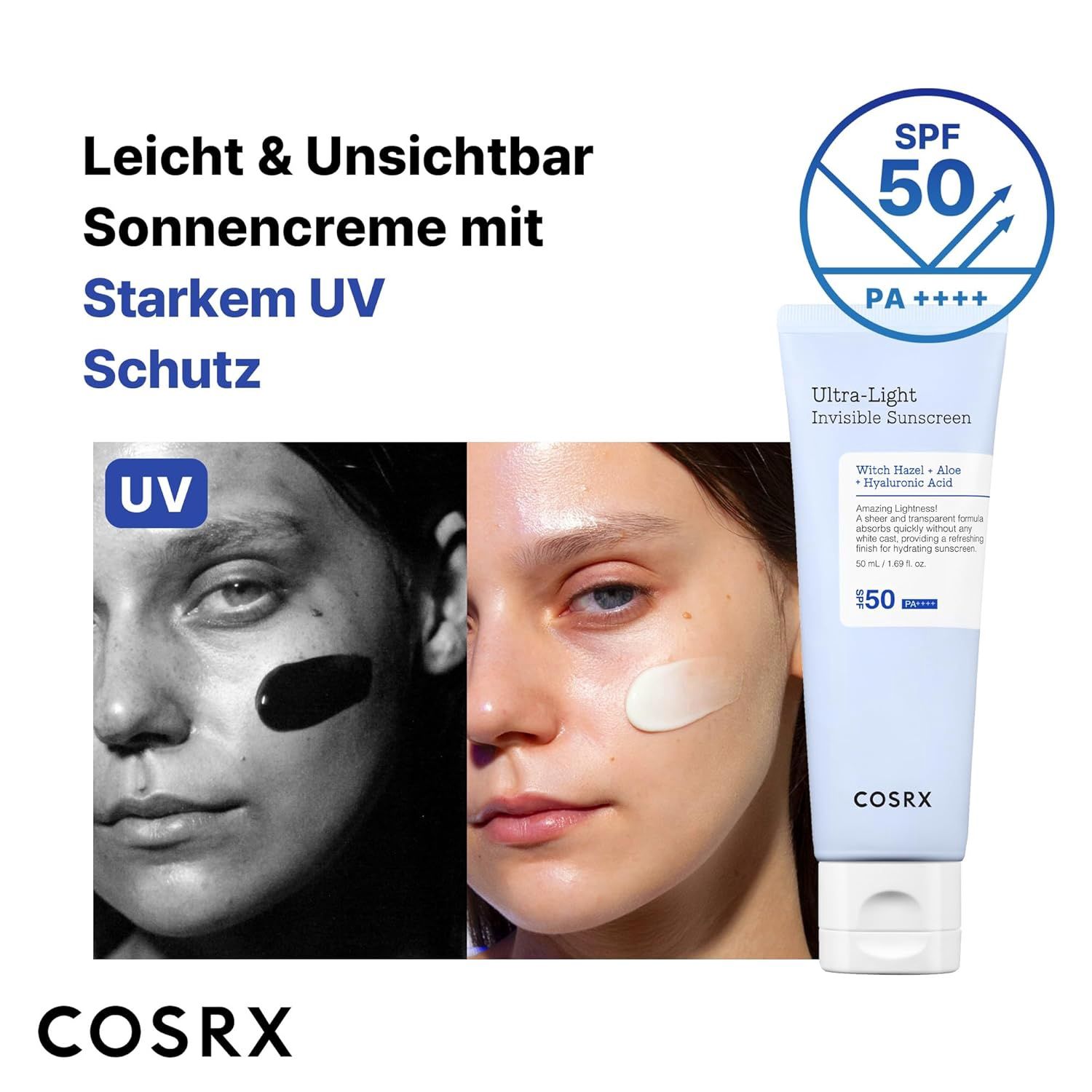 Cosrx Ultra-Light Invisible Sunscreen SPF50 PA++++50ml