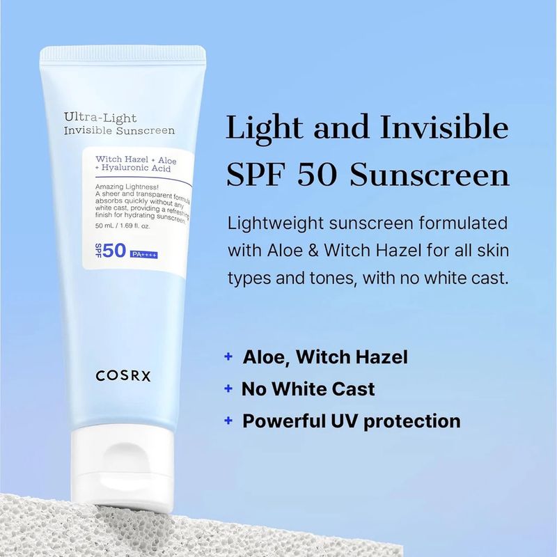 Cosrx Ultra-Light Invisible Sunscreen SPF50 PA++++50ml