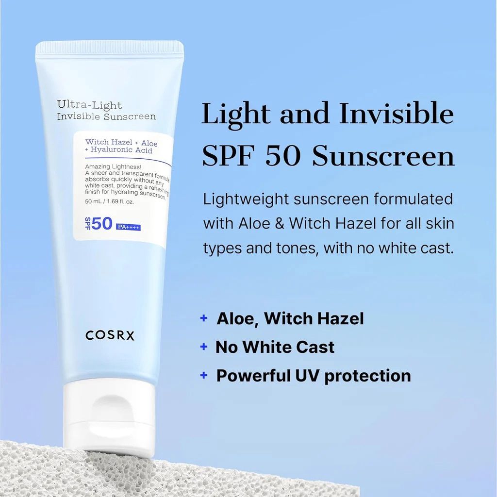 Cosrx Ultra-Light Invisible Sunscreen SPF50 PA++++50ml