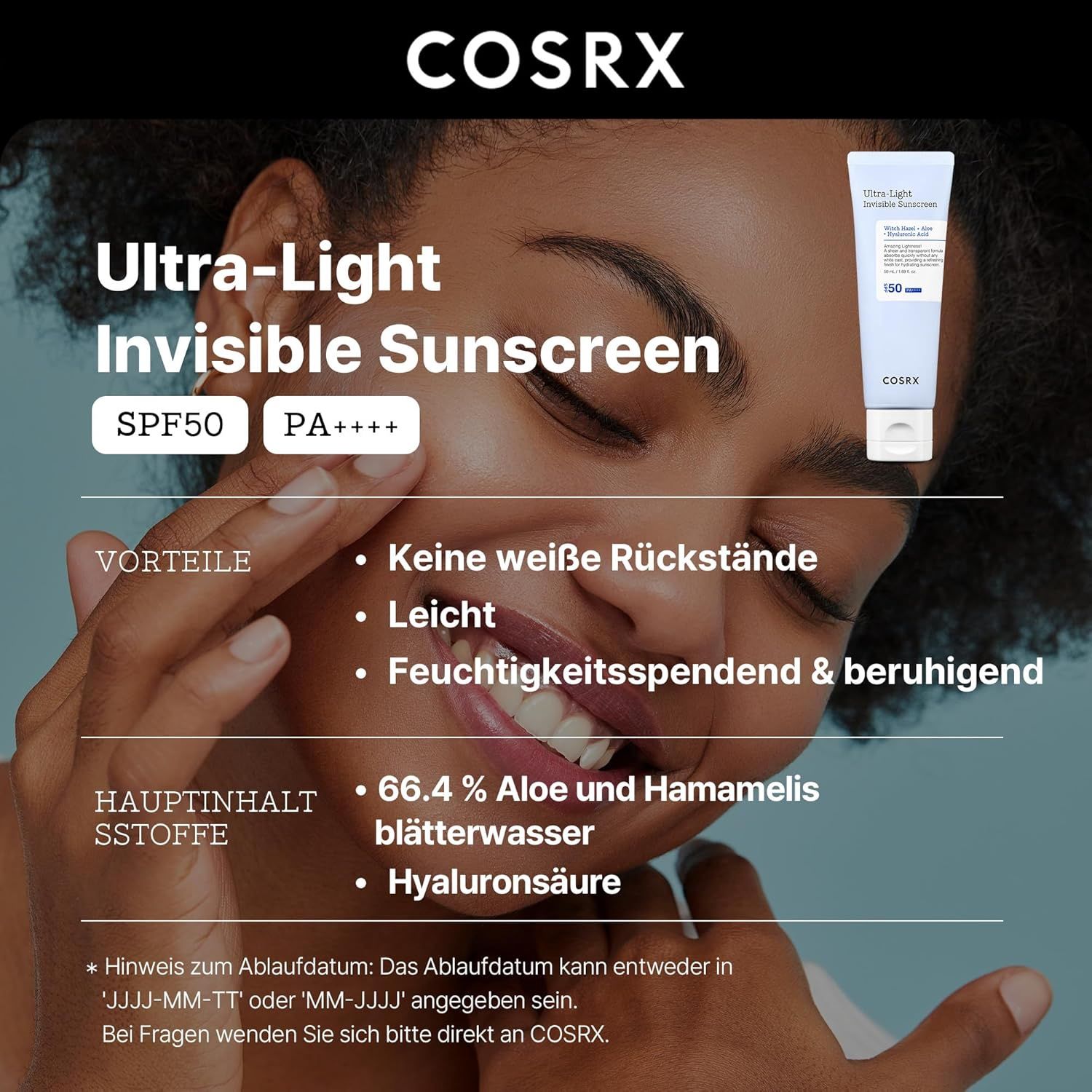 Cosrx Ultra-Light Invisible Sunscreen SPF50 PA++++50ml