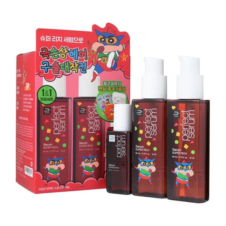 Mise En Scene Perfect Serum Special Set Crayon Shin-Chan Edition - Super Rich
