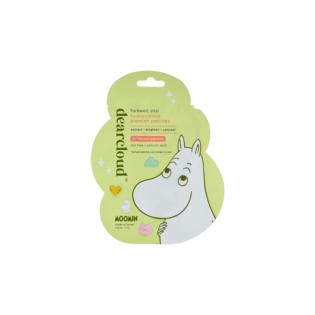 Dearcloud Moomin Hydrocolloid Blemish Patches Farewell, Zits! 12pcs