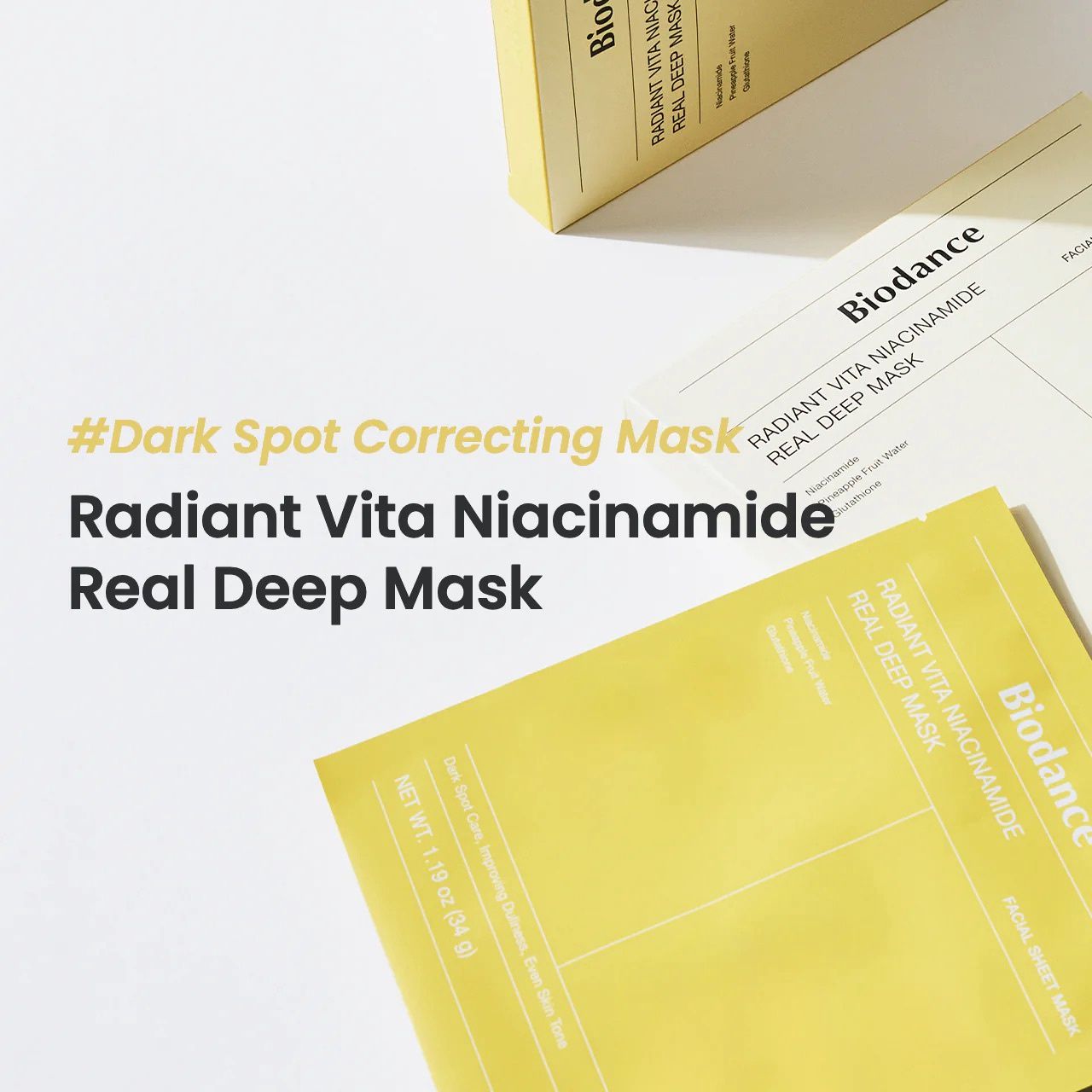 Biodance  Radiant Vita Niacinamide Real Deep Mask 4 Sheets