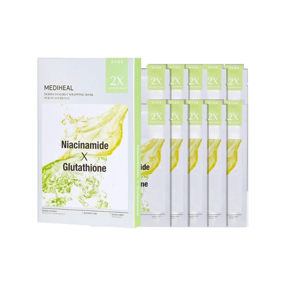Mediheal Derma Wrapping Mask - Niacinamide X Glutathione 10pcs/Box