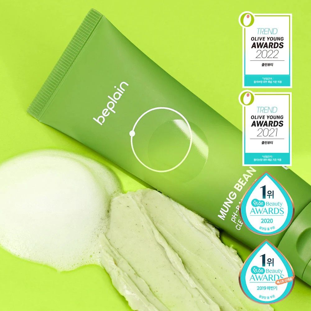 Beplain !+ Mung Bean PH Balanced Cleansing Foam 80ml