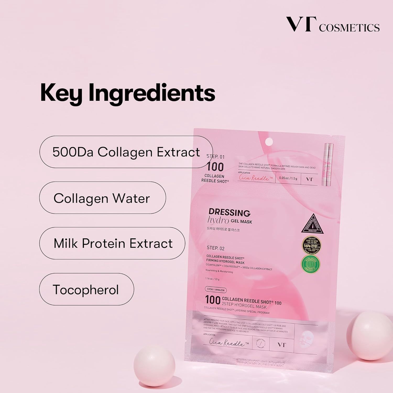 VT Cosmetics Collagen Reedle Shot 100 (2 Step Mask) 1pc