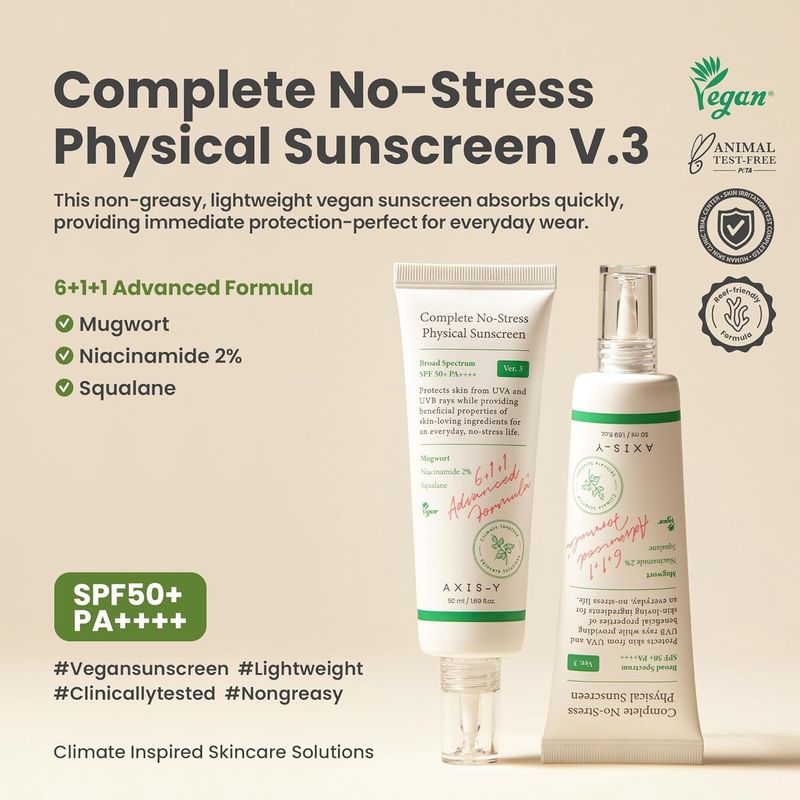 Axis-Y Complete No-Stress Physical Sunscreen 50ml