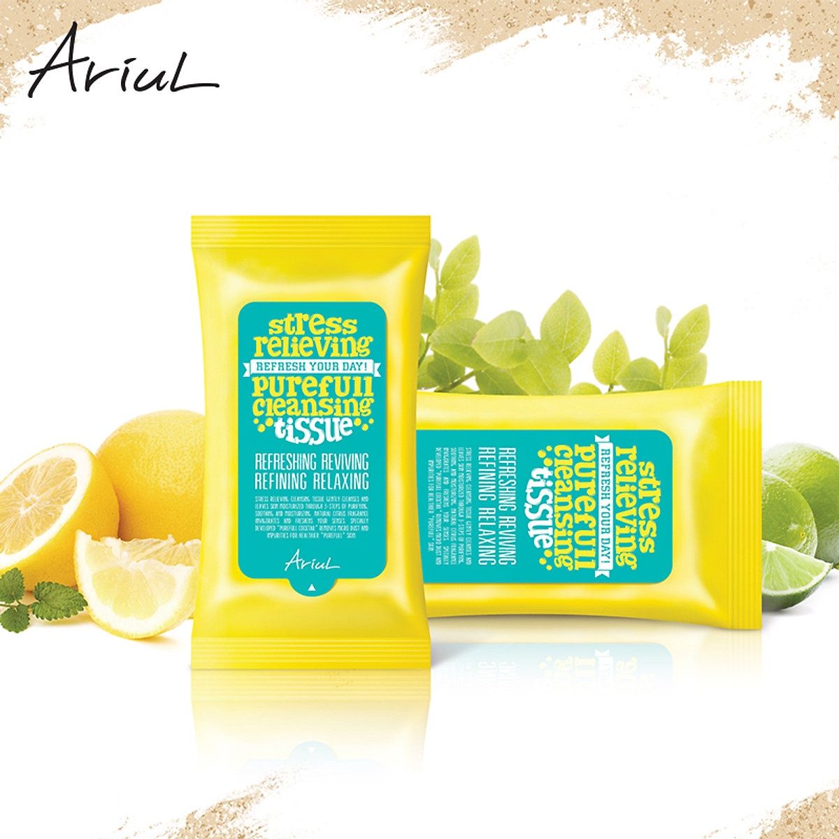 Ariul Stress Relieving Purefull Cleansing Tissue 15 Sheets (Travel Size)