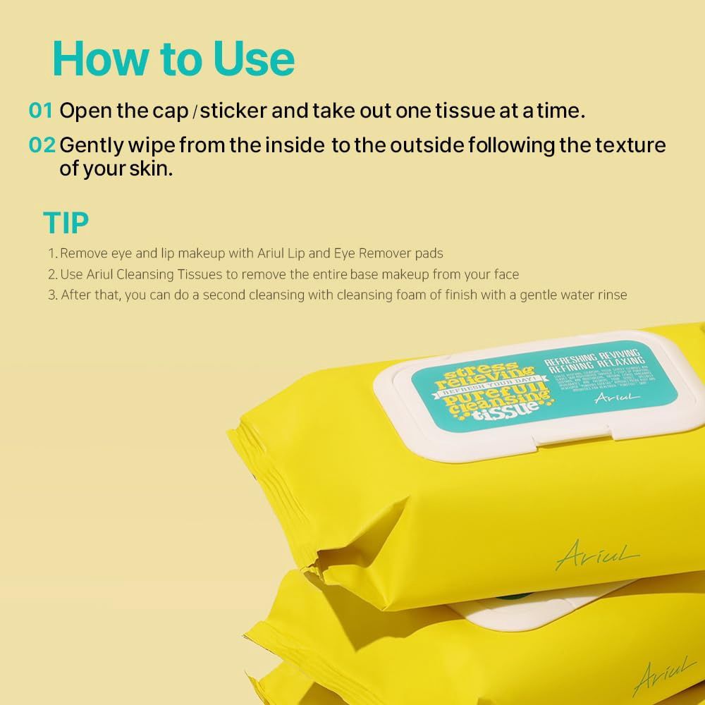 Ariul Stress Relieving Purefull Cleansing Tissue 80 Sheets