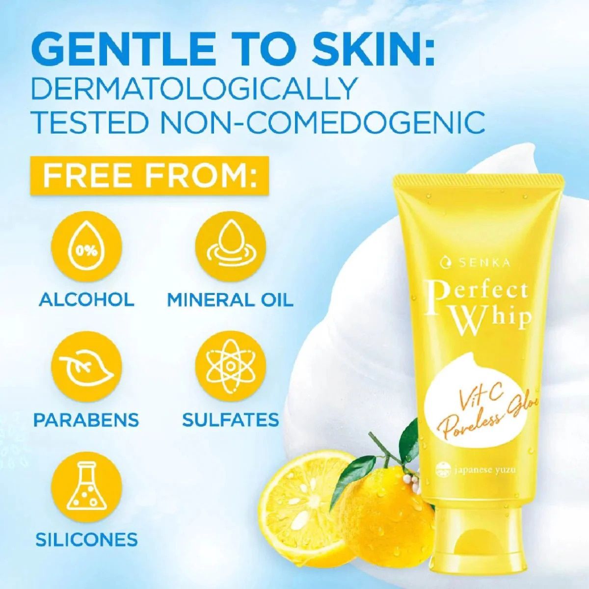Shiseido Senka Perfect Whip Vita C Poreless Face Wash100ml (Limited)