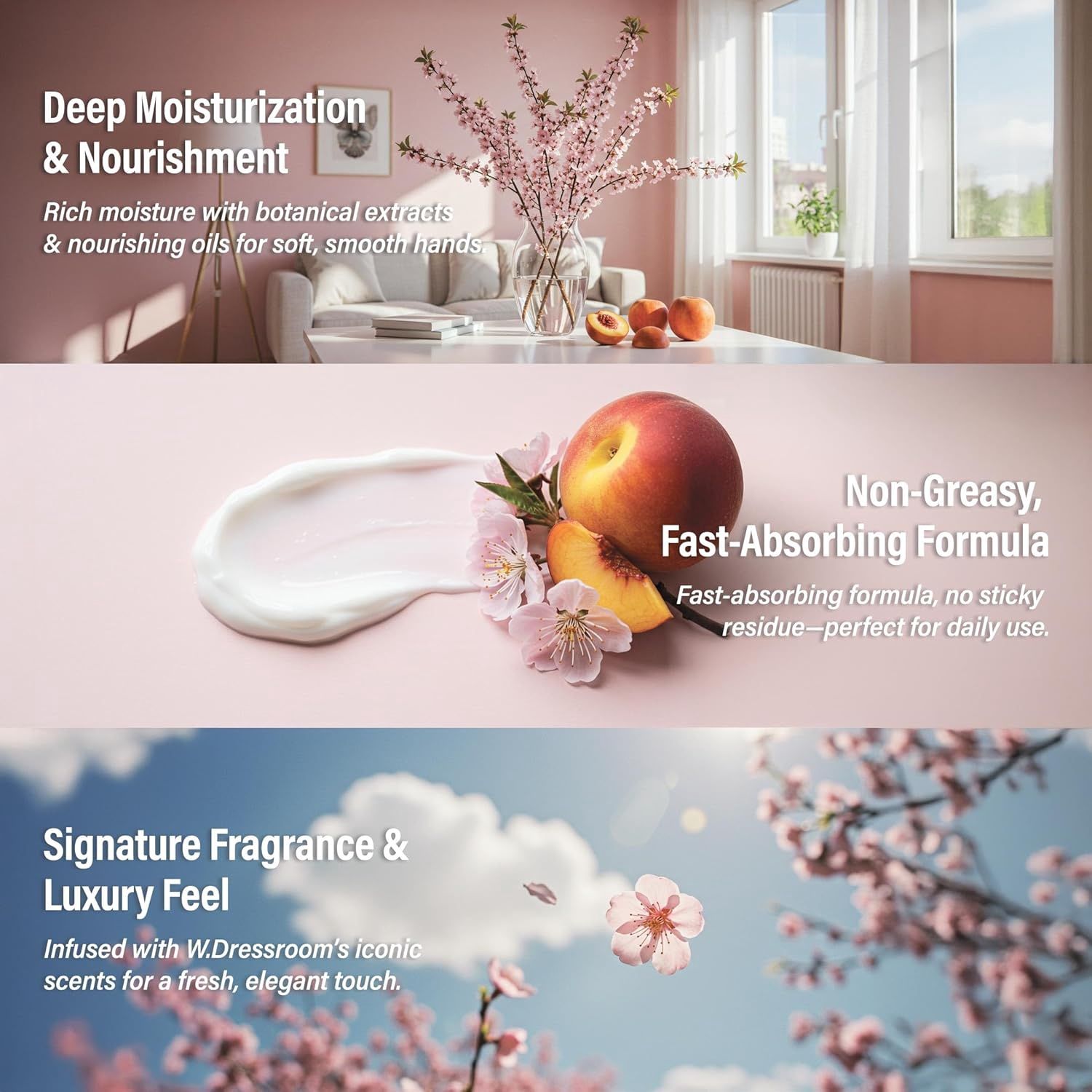 W. Dressroom Moisturizing Perfume Hand Cream 49 Peach Blossom 50ml