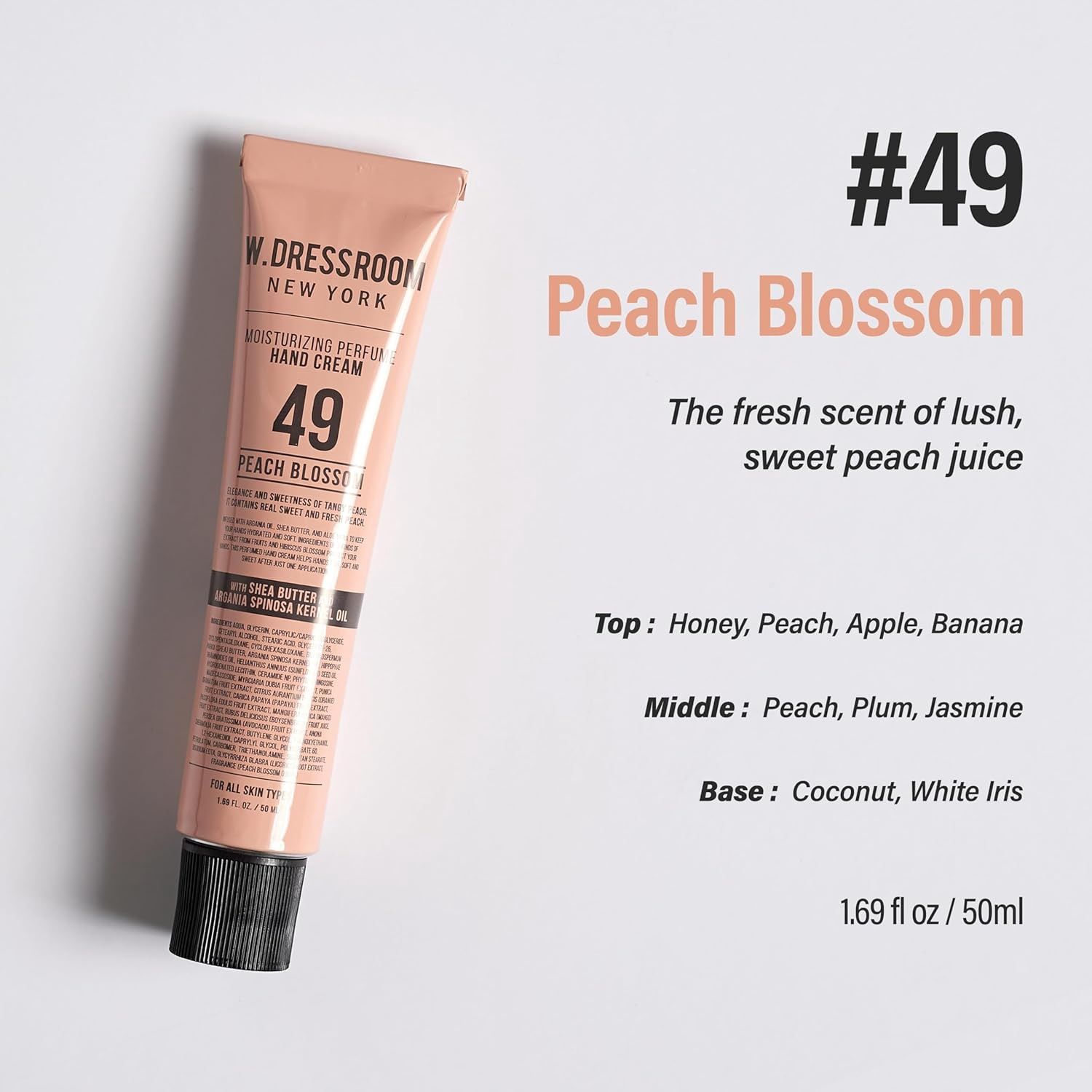 W. Dressroom Moisturizing Perfume Hand Cream 49 Peach Blossom 50ml