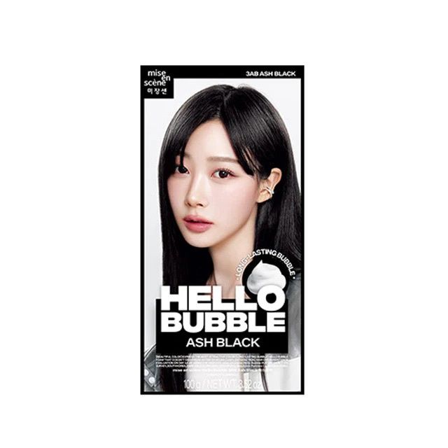 Mise En Scene Hello Bubble Hair Foam Color #3AB Ash Black
