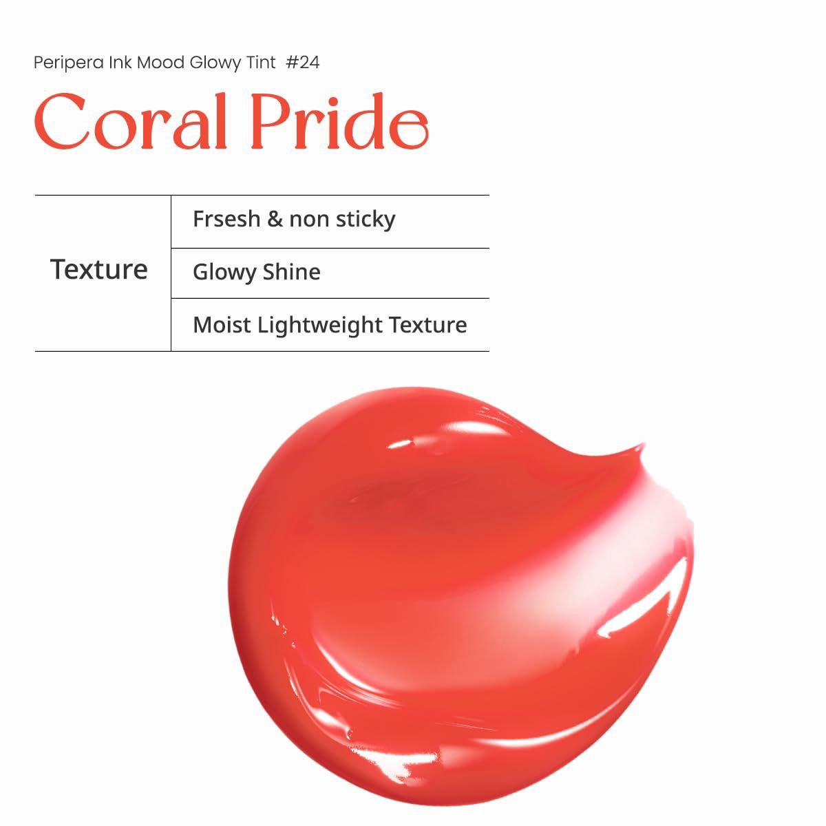 Peripera Ink Mood Glowy Tint #24 Coral Pride