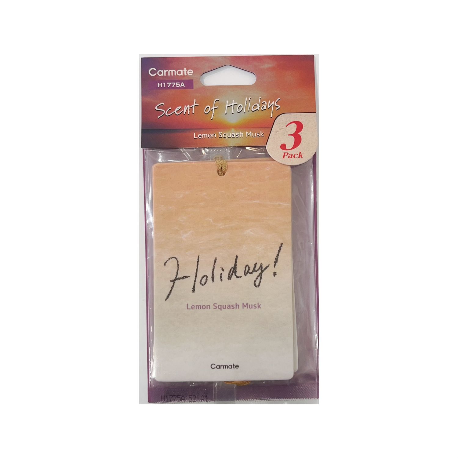 Carmate H1775A Holiday Musk Hanging Air Freshener - Lemon Squash Musk